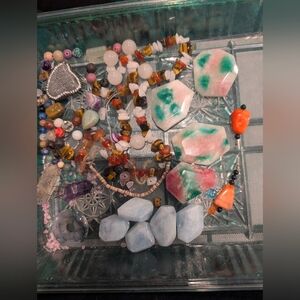 Natural Stones & Pendants Craft Lot Beading